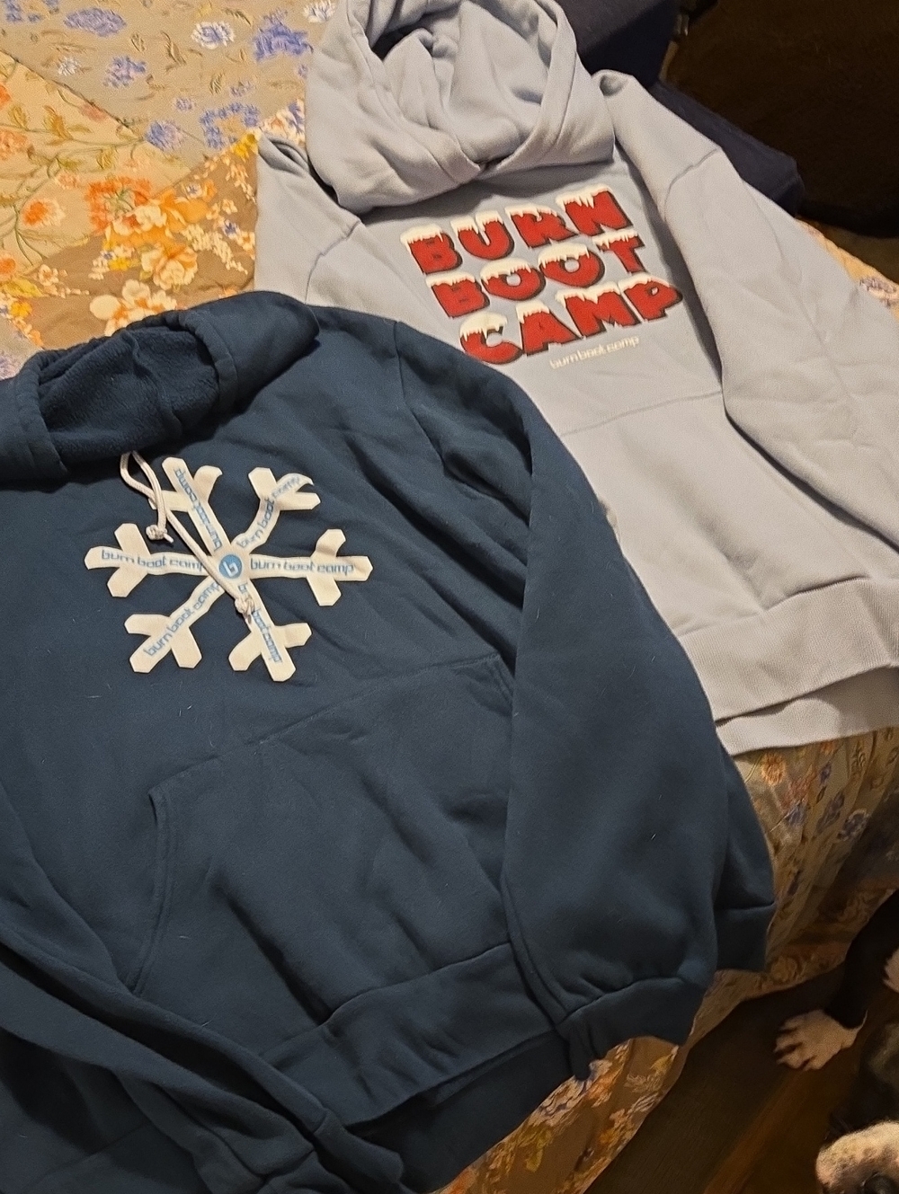 Light Blue Burn Boot Camp Hoodie & Navy Snowflake Pullover Set